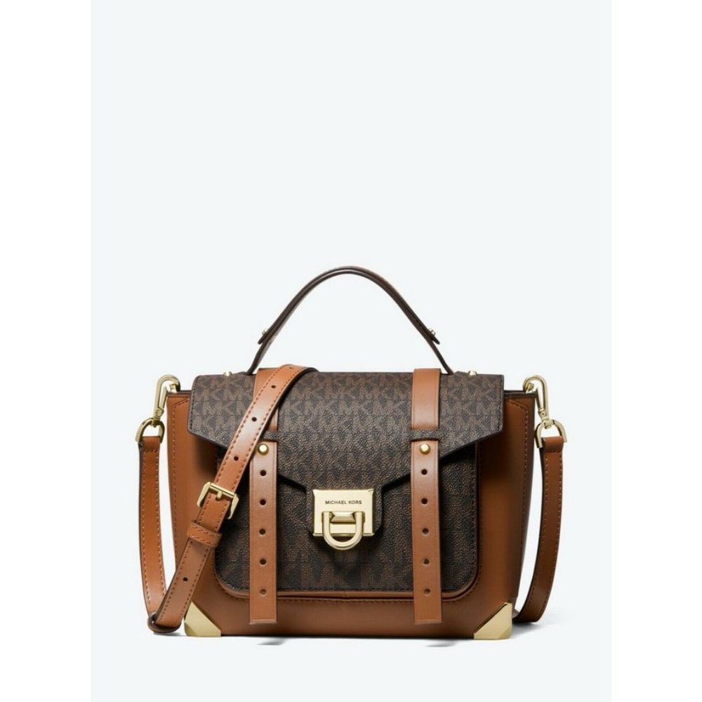Michael Kors Manhattan Brown MK Crossbody Bag